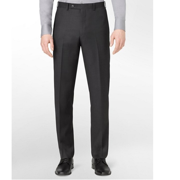 NEW  Calvin Klein Men Charcoal Dress  pant - Picture 1 of 2
